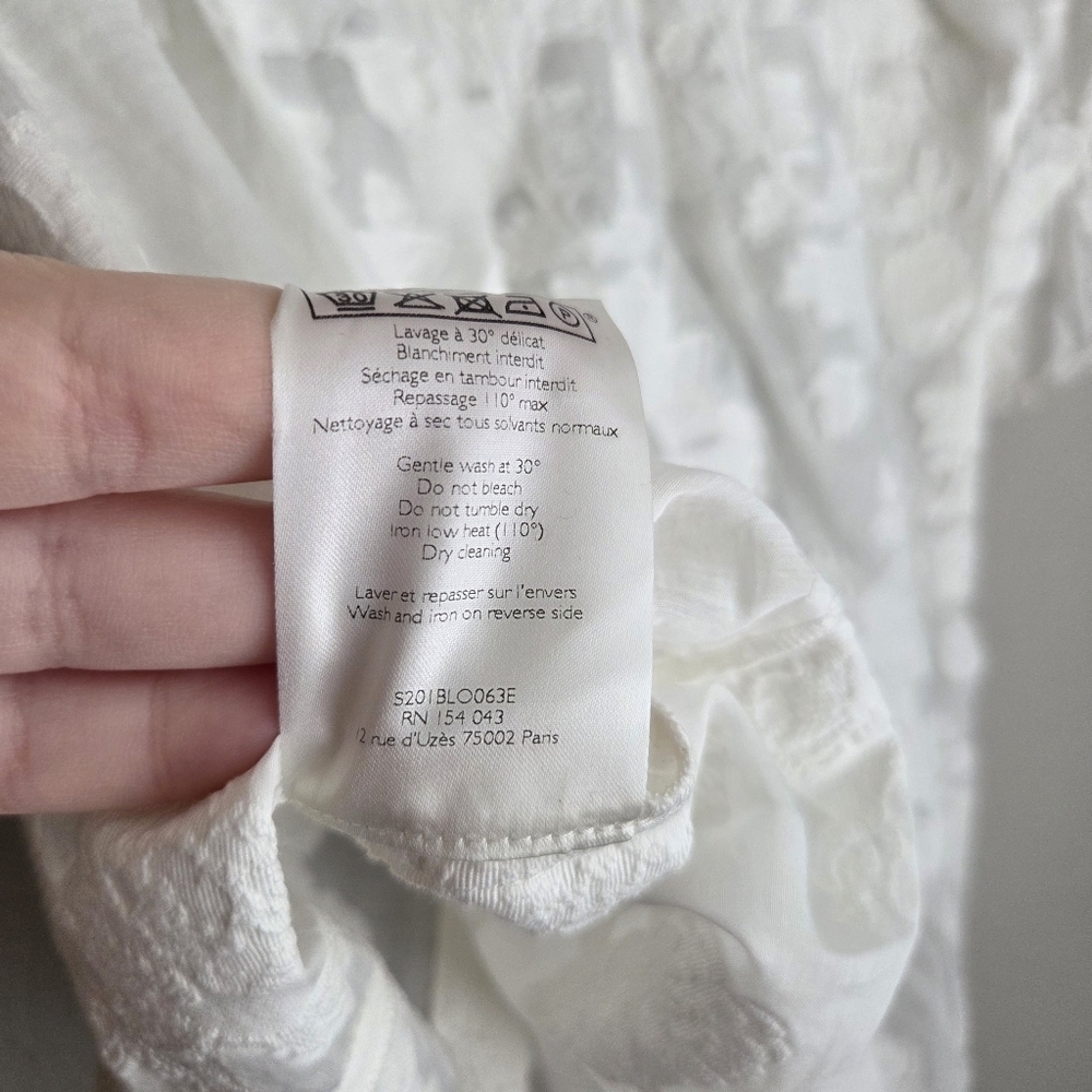 Sezane Paolina Blouse size 36 NWT - Picture 11 of 13